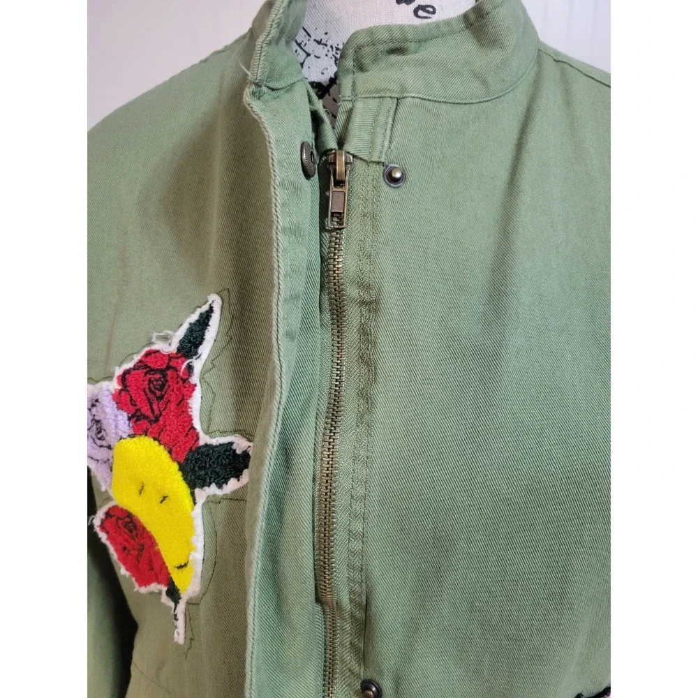 Zara‎ Girls Military Shacket 11-12 Troublemaker Patch Edgy Streetwear